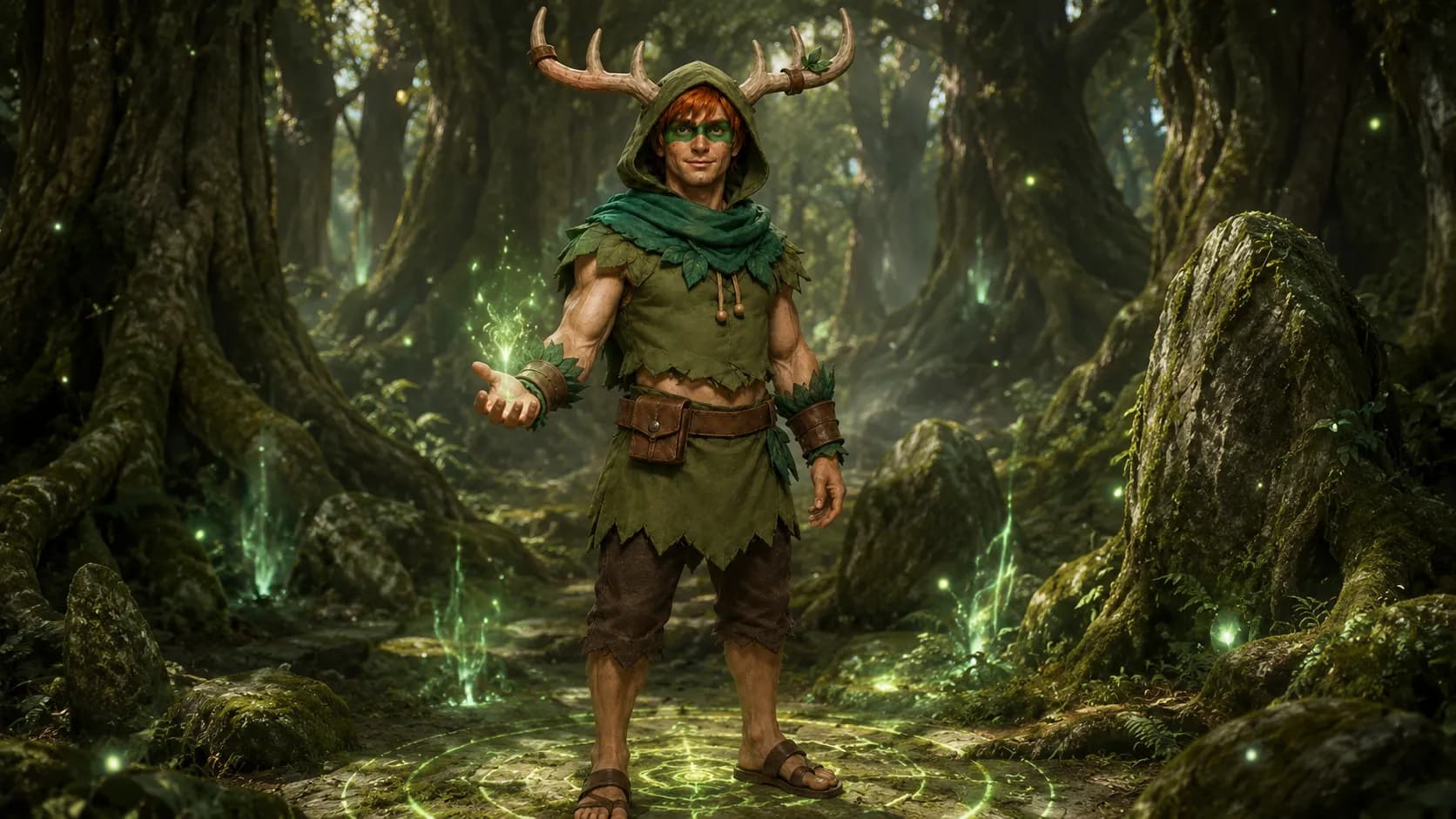Druid class scene: Rune circle