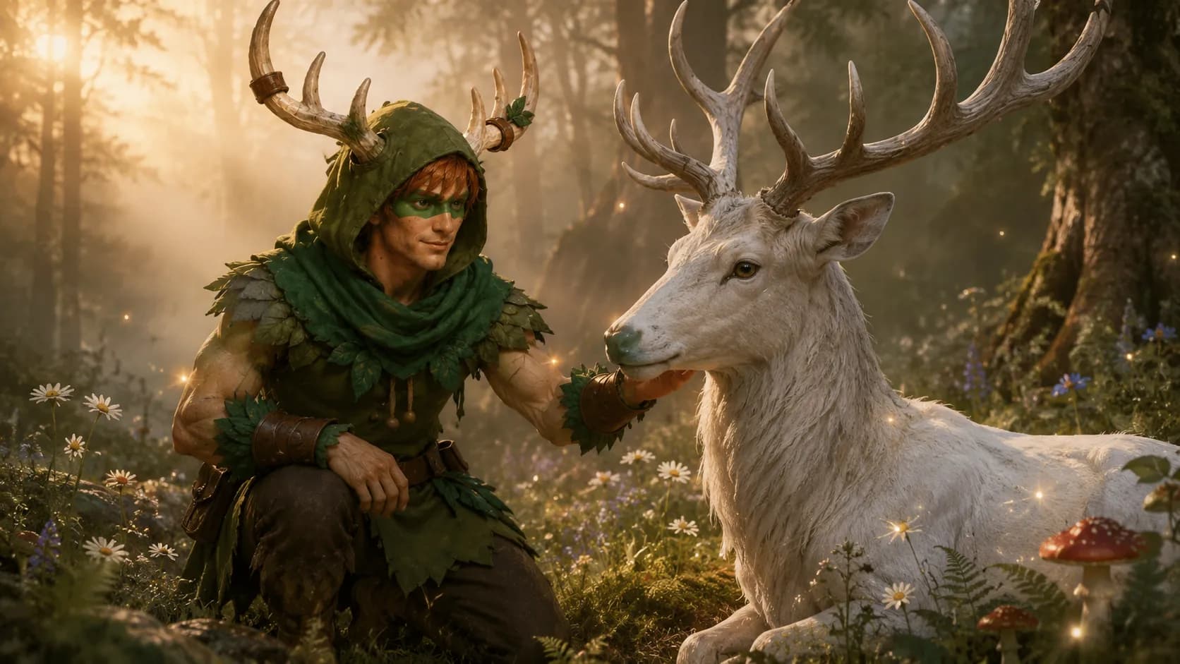 Druid class scene: White stag