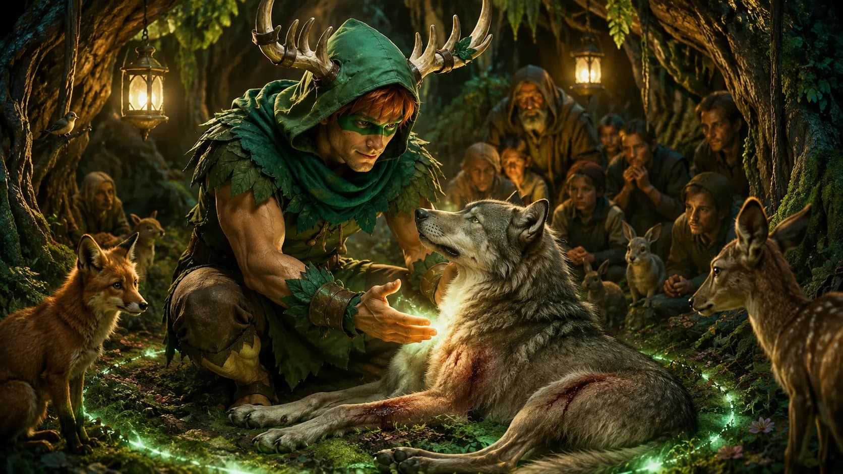 Druid class scene: Healing den
