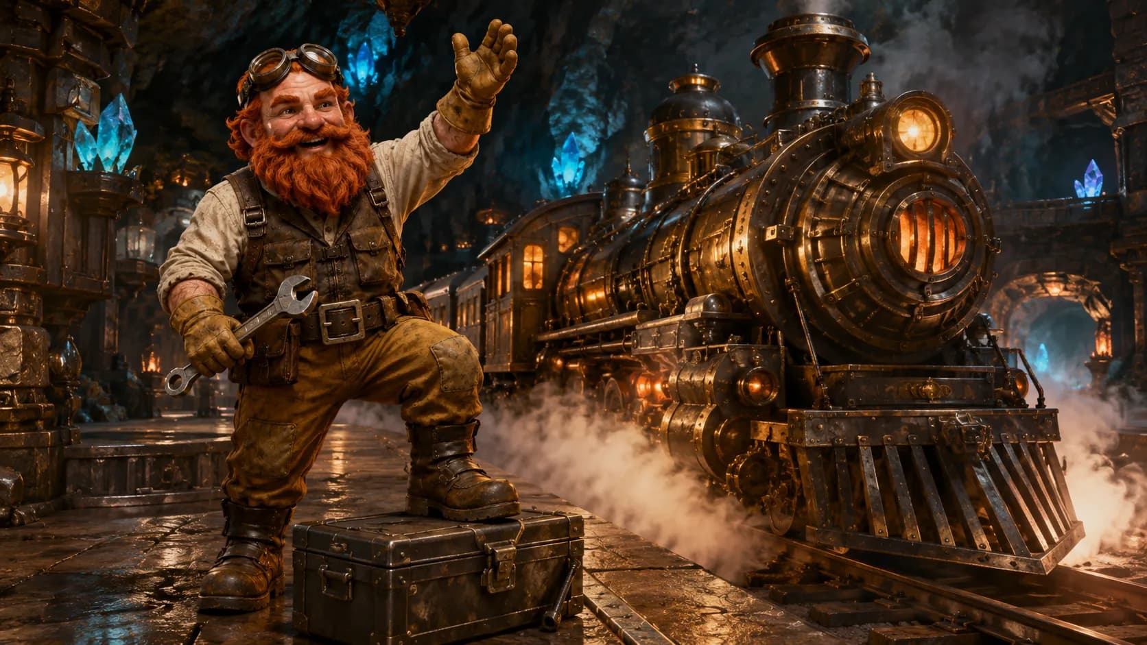 Engineer class scene: Cavern locomotive