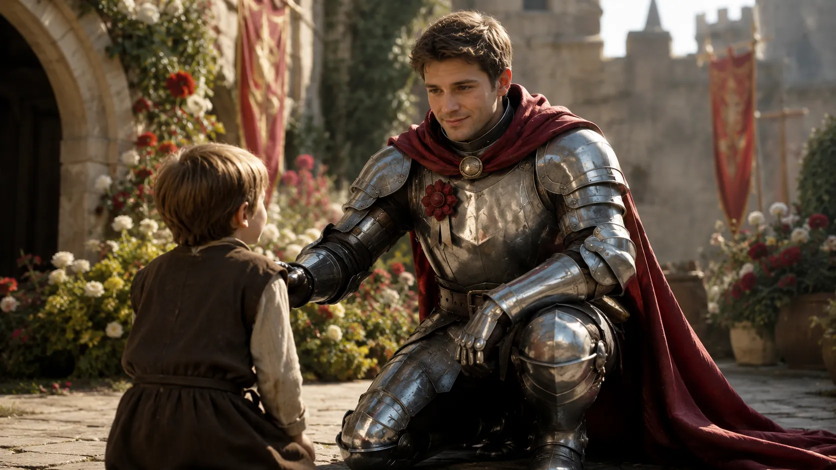 Knight class scene: Courtyard vow
