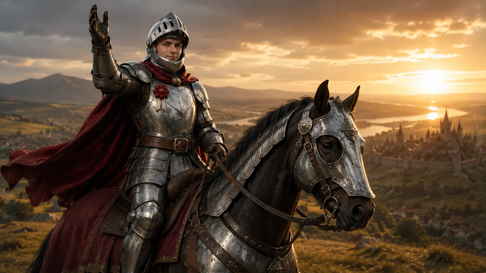 Knight class scene: Sunset overlook