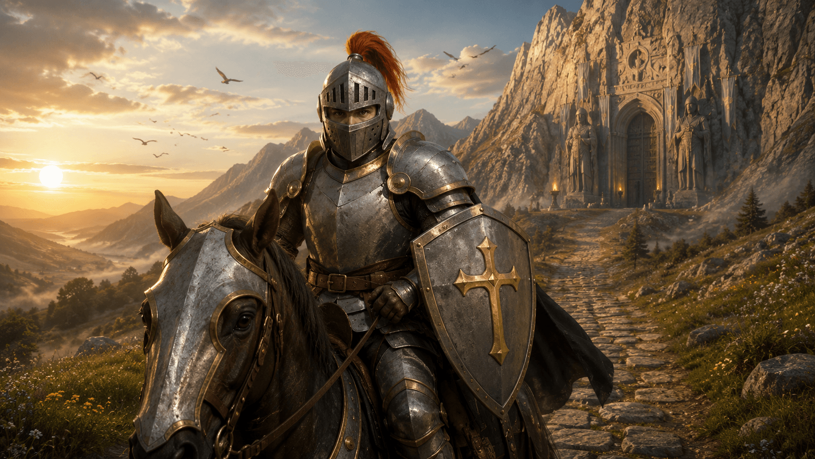 Knight class scene: Mountain sanctuary