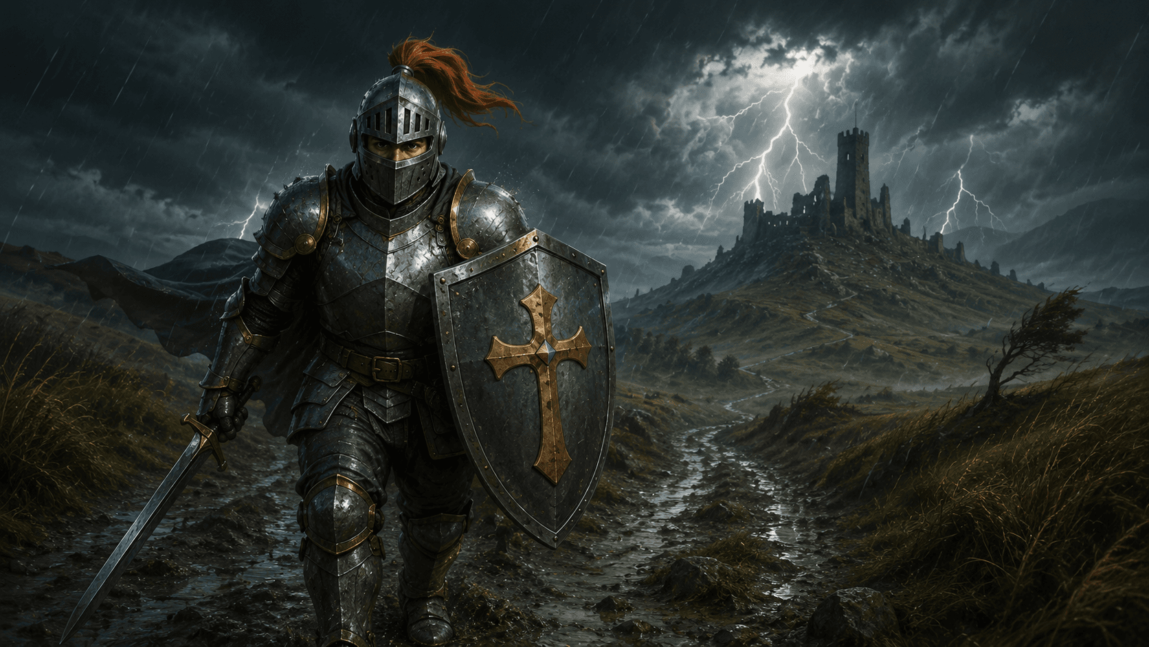 Knight class scene: Storm road