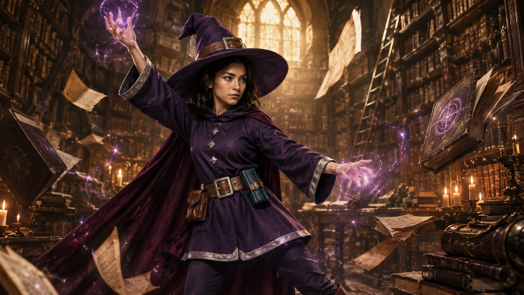 Mage in a cinematic fantasy scene