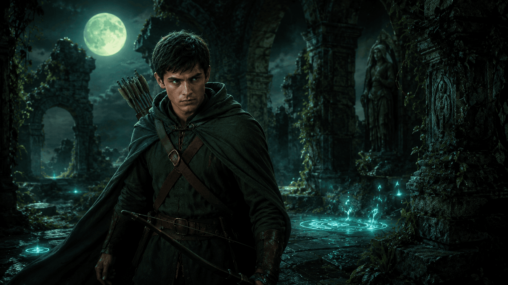 Ranger class scene: Moonlit ruins