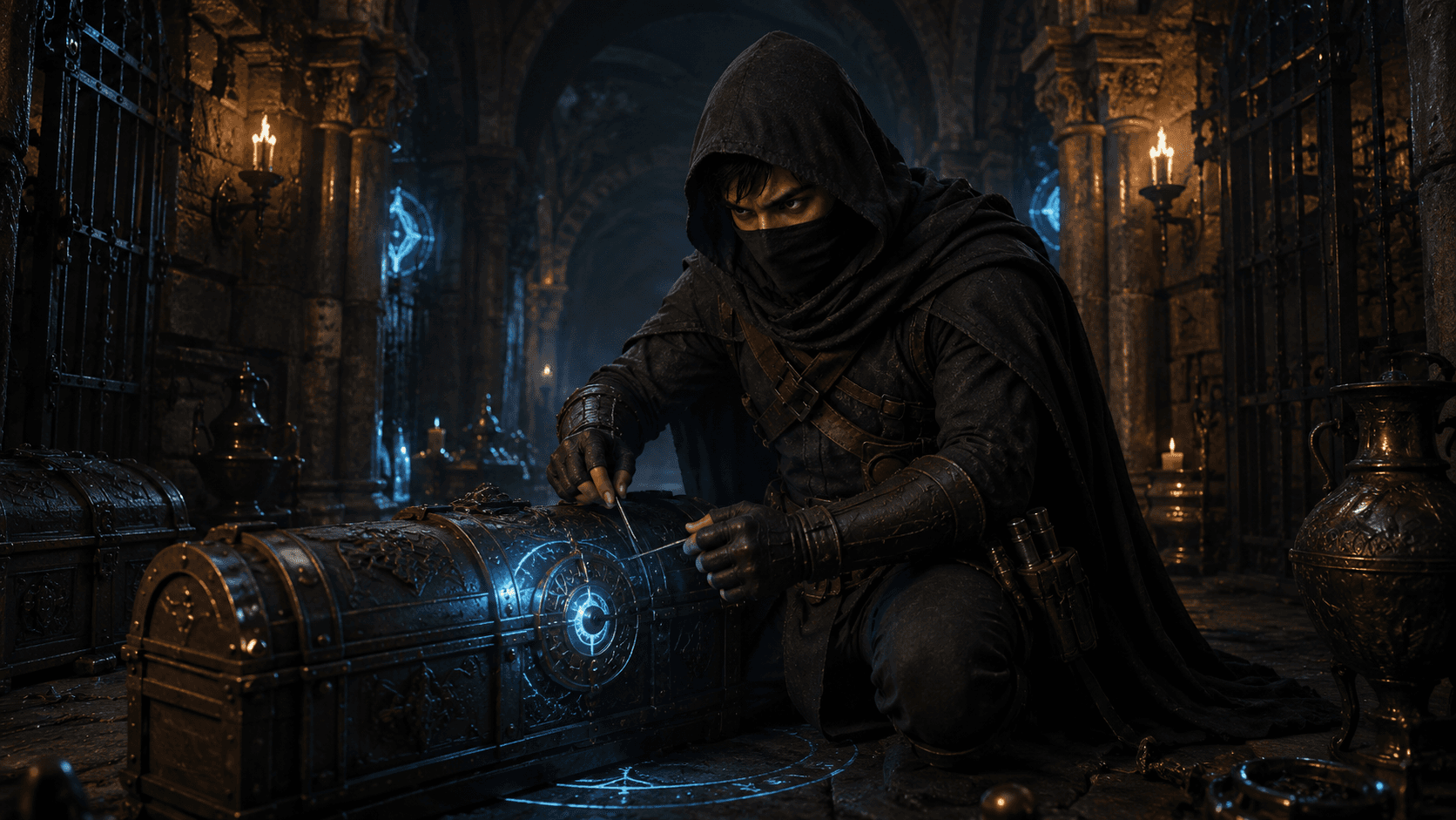 Rogue class scene: Magical chest