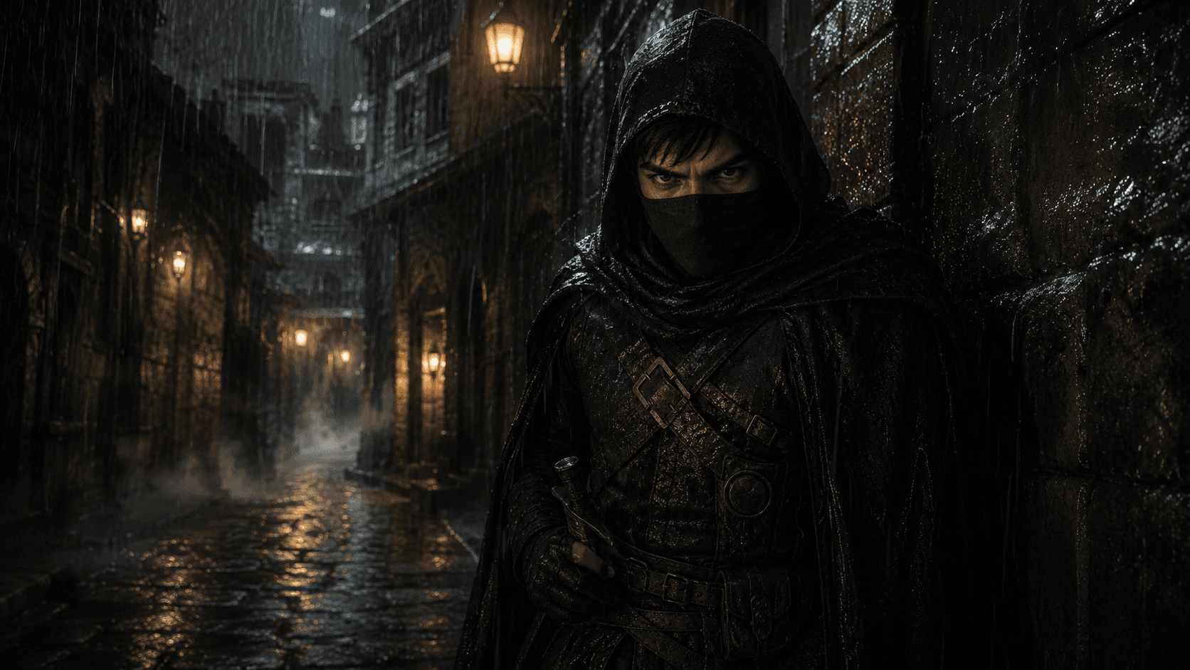 Rogue class scene: Rainy alley