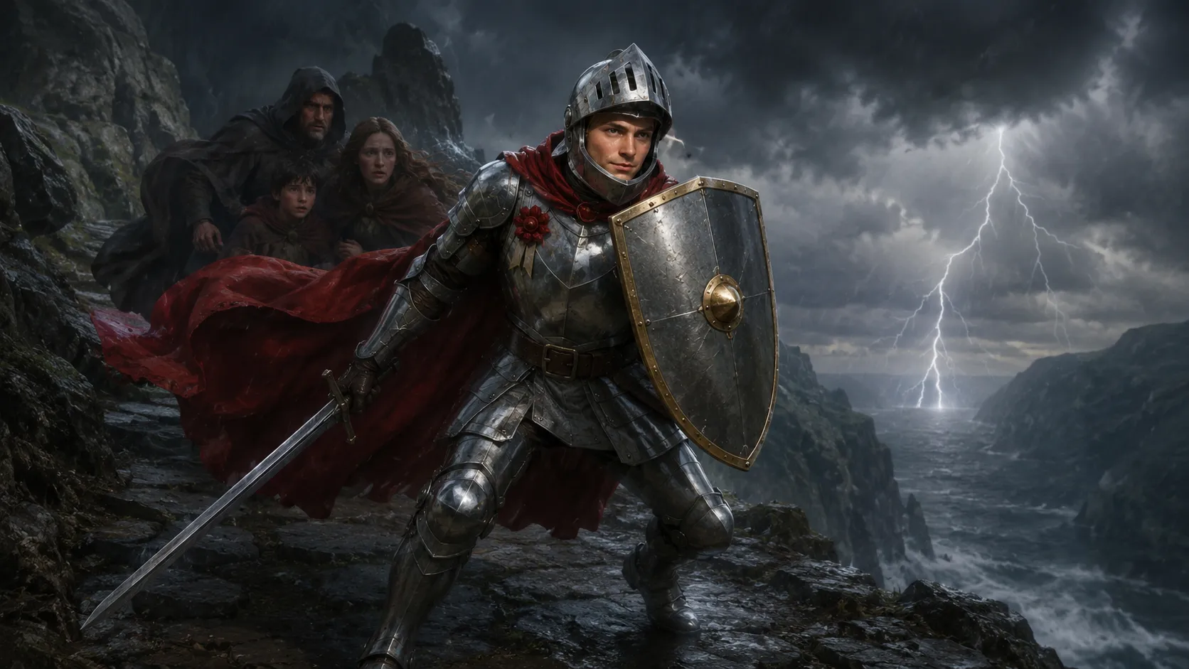 Knight class scene: Cliff stand