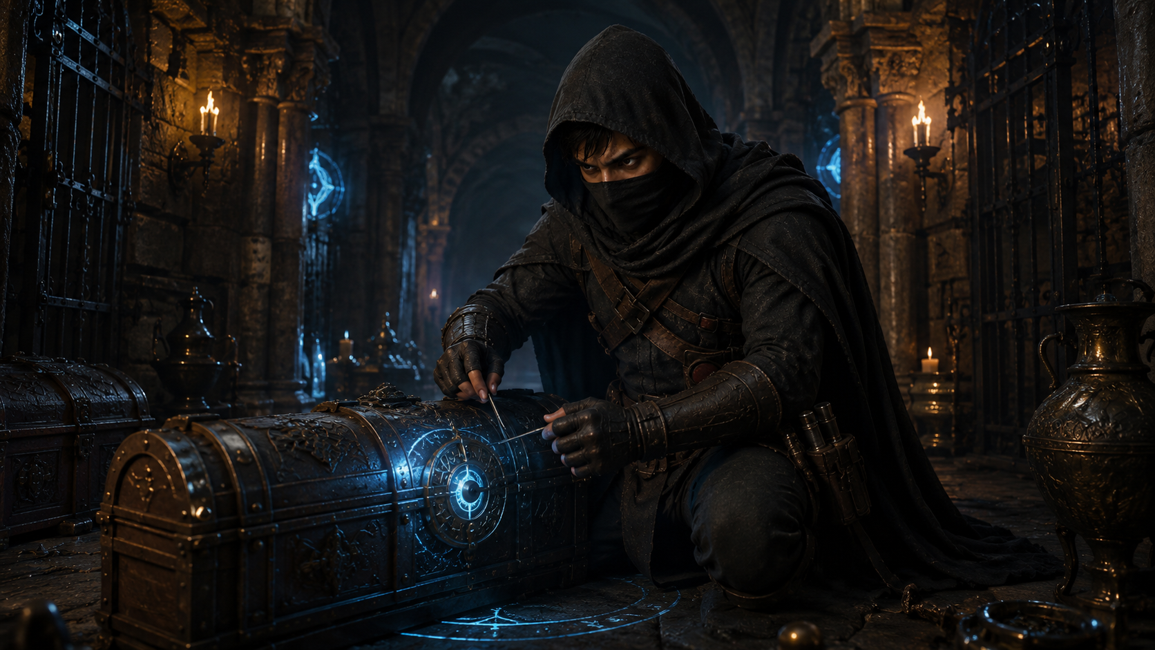Rogue class scene: Magical chest