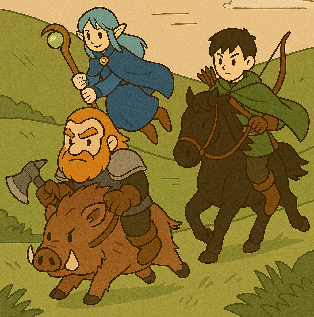 Multiple mages preparing for coordinated battle